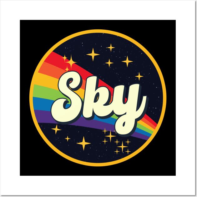 Sky // Rainbow In Space Vintage Style Wall Art by LMW Art